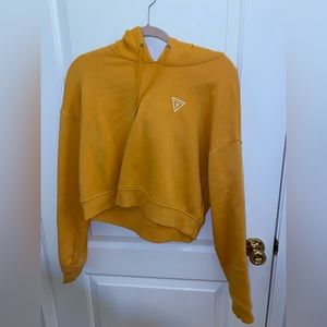 Mustard Yellow Guess crop sweatshirt